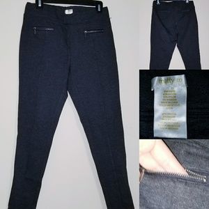 MATTY M. PONTE PANT LEGGING WITH FAUX ZIPPER